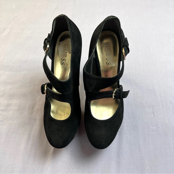 Guess MaryJane Suede Platform Heels - Picture 3 of 5